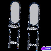 Floor Mirror by Zelma 3D Model Vray, Corona