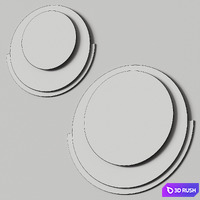Capital Collection Rondo Mirrors 3D Model Vray, Corona