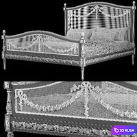 Versailles bed 3D Model Vray