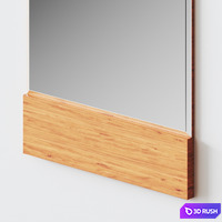 Temescal White Oak Floor Mirror by Pottery Barn 3D Model Vray, Corona