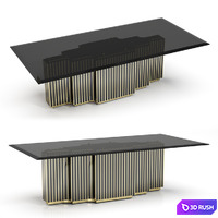 Luxxu Bellegio Luxury Dining Table 3D Model Vray