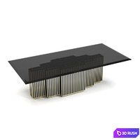 Luxxu Bellegio Luxury Dining Table 3D Model Vray