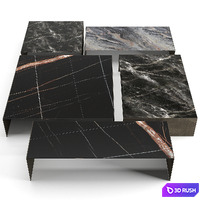 Minotti coffee table set 3D Model Vray, Corona