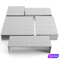 Minotti coffee table set 3D Model Vray, Corona