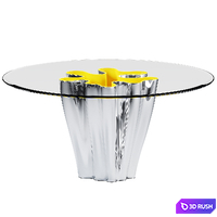 Louis Vuitton - Anemona PM Dining Table 3D Model Vray, Corona
