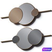 Enza Home Piedra Wall Mirror 3D Model Vray, Corona