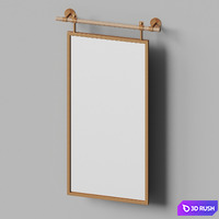Wall Mirror by Pottery Barn 3D Model Vray, Corona