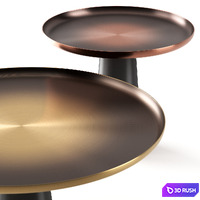 Sunrise &amp; Sunset Coffee Table By De Castelli 3D Model Vray, Corona