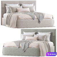 Double bed 62 3D Model Vray