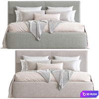 Double bed 62 3D Model Vray