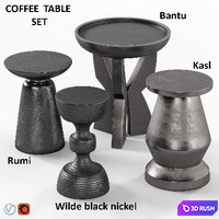 Dantone coffee table Set-1 3D Model Vray, Corona