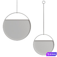 Decorative mirrors 3D Model Vray, Corona