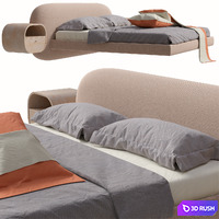 Soaring bed, bedside table ABBA 3D Model Corona