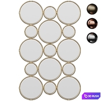 Circles Mirror by Gallery Direct 3D Model Vray, Corona