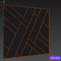 Mirror panel 3D Model Vray, Corona