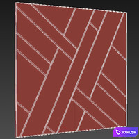 Mirror panel 3D Model Vray, Corona