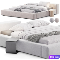Extra soft bed by Living Divani 3D Model Corona