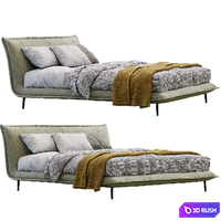 Fluff Bed By Calligaris 3D Model Corona