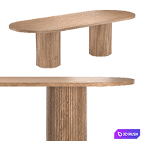 BYRON COLUMN RECTANGULAR DINING TABLE 3D Model Vray, Corona
