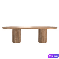BYRON COLUMN RECTANGULAR DINING TABLE 3D Model Vray, Corona
