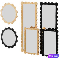 Ripple Mirror Set 3D Model Corona