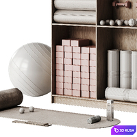 Yoga set 3 3D Model Vray, Corona