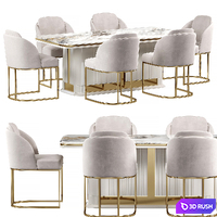STYLE DINING TABLE and Chair by atmacha 3D Model Corona