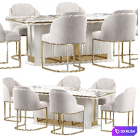 STYLE DINING TABLE and Chair by atmacha 3D Model Corona