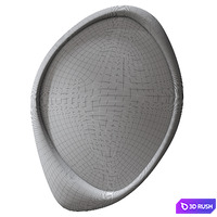 Asymmetrical Wooden Frame Mirror 3D Model Vray, Corona