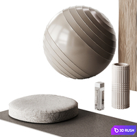 Yoga and pilates studio closet with equipment 1 3D Model Vray, Corona