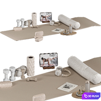 Home Yoga Set with Equipment 3D Model Vray, Corona