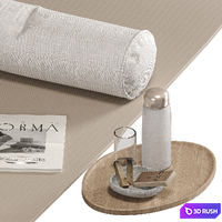 Home Yoga Set with Equipment 3D Model Vray, Corona