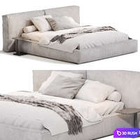 Bonaldo FLUFF bed 3D Model Vray, Corona