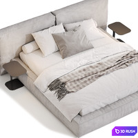 Bonaldo FLUFF bed 3D Model Vray, Corona
