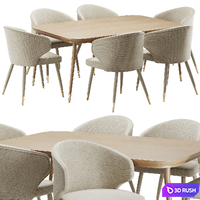 Dinning chair and table75 3D Model Vray, Corona