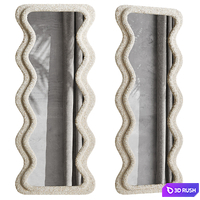 Wavy mirror set 3D Model Corona