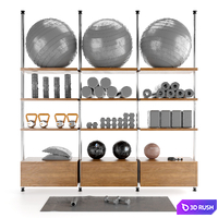 Home Gym Decoration Set 60 3D Model Vray