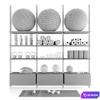 Home Gym Decoration Set 60 3D Model Vray