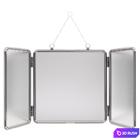Stainless steel foldable wall-mounted mirror 3D Model Corona