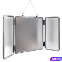 Stainless steel foldable wall-mounted mirror 3D Model Corona