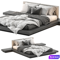 Modrest Opal Modern bed 3D Model Vray, Corona