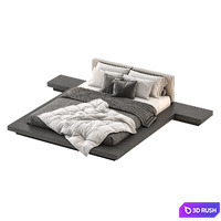 Modrest Opal Modern bed 3D Model Vray, Corona
