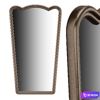 Branci Black Aluminum Full-Length Floor Mirror CB2 3D Model Vray, Corona