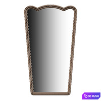 Branci Black Aluminum Full-Length Floor Mirror CB2 3D Model Vray, Corona