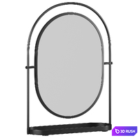 Table mirror Miya 3D Model Vray, Corona