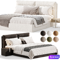 Vancouver Bed By woodsoft 3D Model Corona