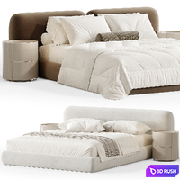 Bed VOLUME 3D Model Vray, Corona