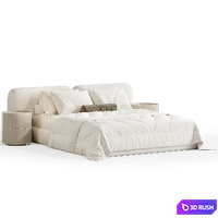 Bed VOLUME 3D Model Vray, Corona