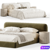 Bed VOLUME 3D Model Vray, Corona