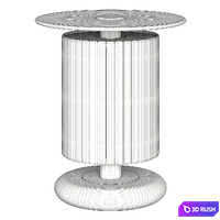 Fuschia I Side Table 3D Model Vray, Corona
